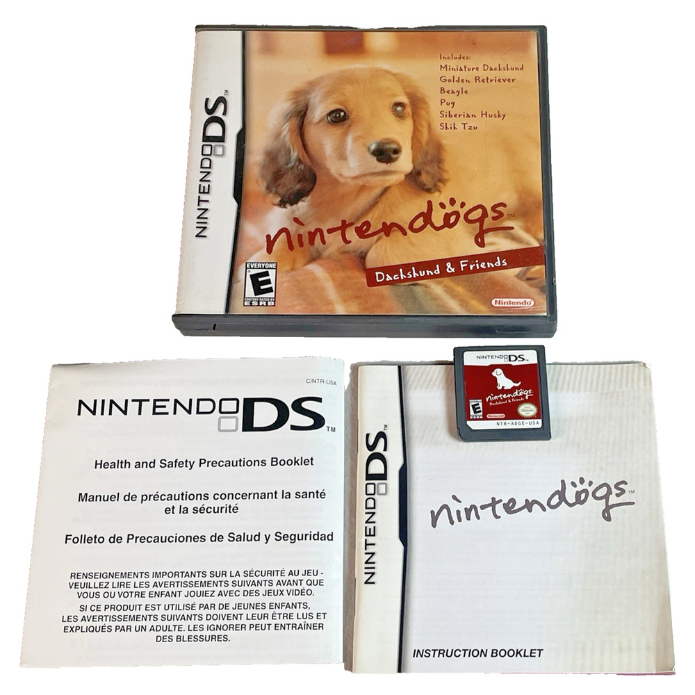 Nintendogs Dachshund & Friends Nintendo DS 2005 Virtual Pet COMPLETE w/Manual